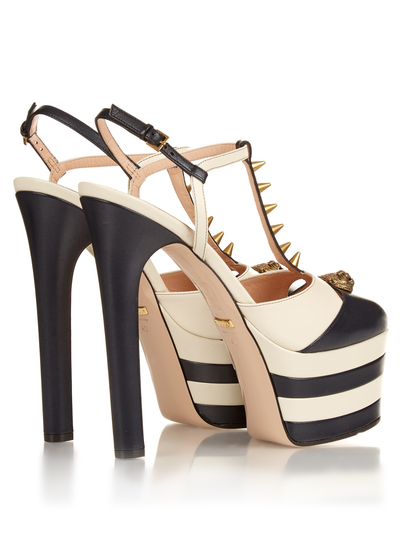 Gucci heels cheap with spikes